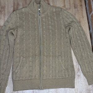 Lauren Ralph Lauren Women's Beige Cable Knit Cardigan gold